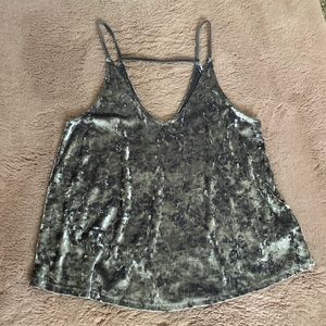 Crushed velvet tank